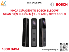 Khóa cửa điện từ thông minh Bosch EL800VF - Tích Hợp Face ID + Camera & Màn Hình Trong Nhà ( Black / Grey )